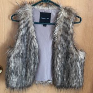 Funky fun faux fur women’s vest